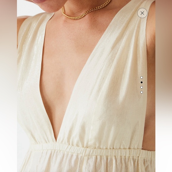 Plunge neck metallic beach dress - Picture 3 of 9